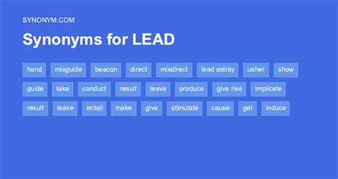 another way to say leads to.